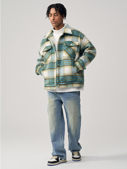 Adam™ | Surchemise à carreaux confortable en mélange de laine – Coupe ample