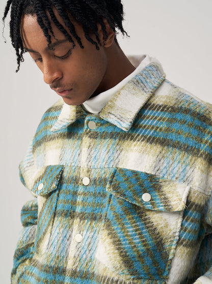 Adam™ | Surchemise à carreaux confortable en mélange de laine – Coupe ample