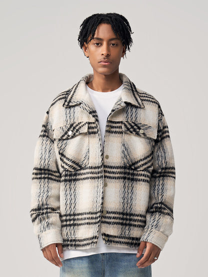 Adam™ | Surchemise à carreaux confortable en mélange de laine – Coupe ample