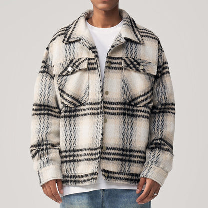 Adam™ | Surchemise à carreaux confortable en mélange de laine – Coupe ample